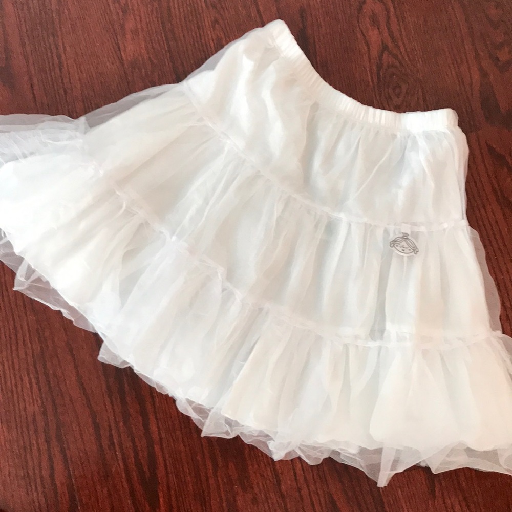 NWT Naartjie Jie Jie Netting Tutu Skirt White 10